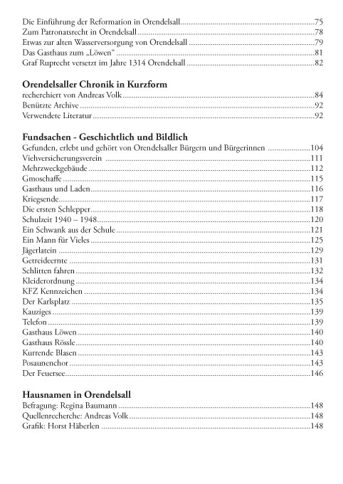 Inhalt Seite 1 Chronik Orendelsall
